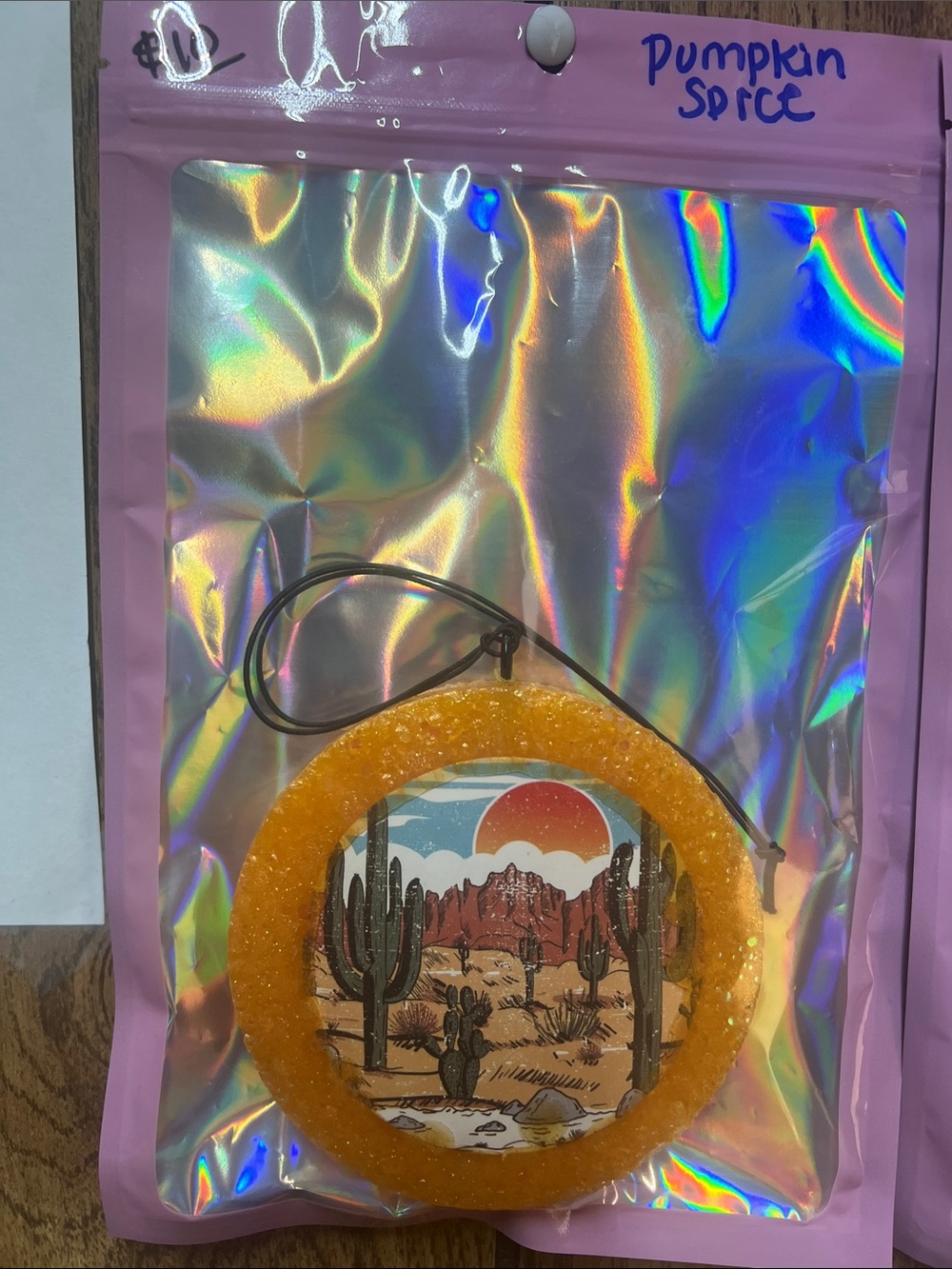 Source Unknown Orange Glitter Hanging Pumpkin Spice Desert Accent freshie